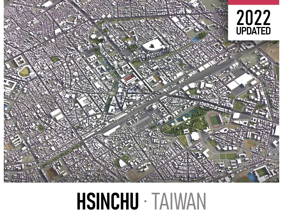 Hsinchu Low-poly 3D model