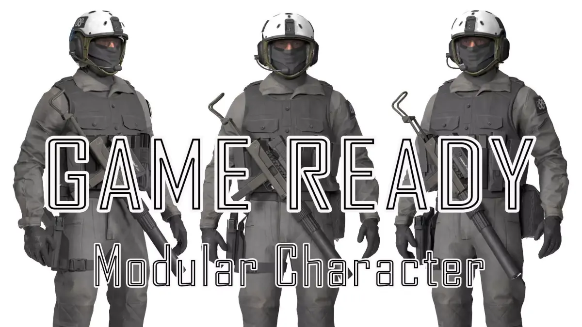 MILITARY XOF Special Operations Game Ready Character  Low-poly 3D model
