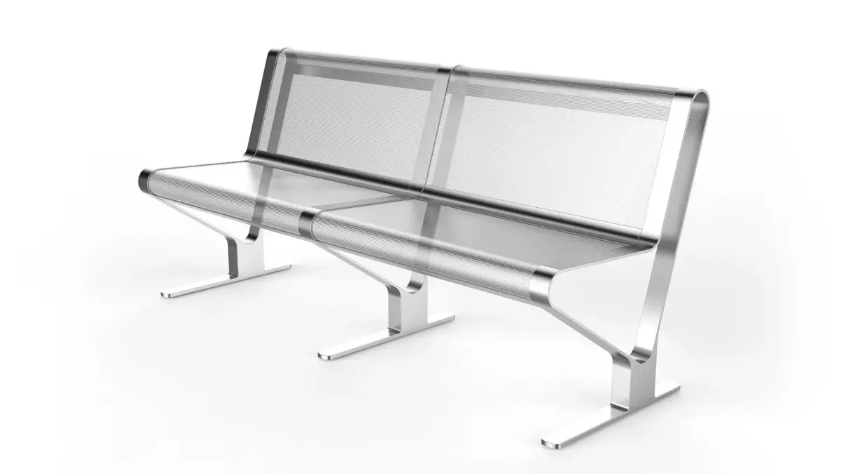 Waiting Room Seat V2 2 Big Seats 3D model