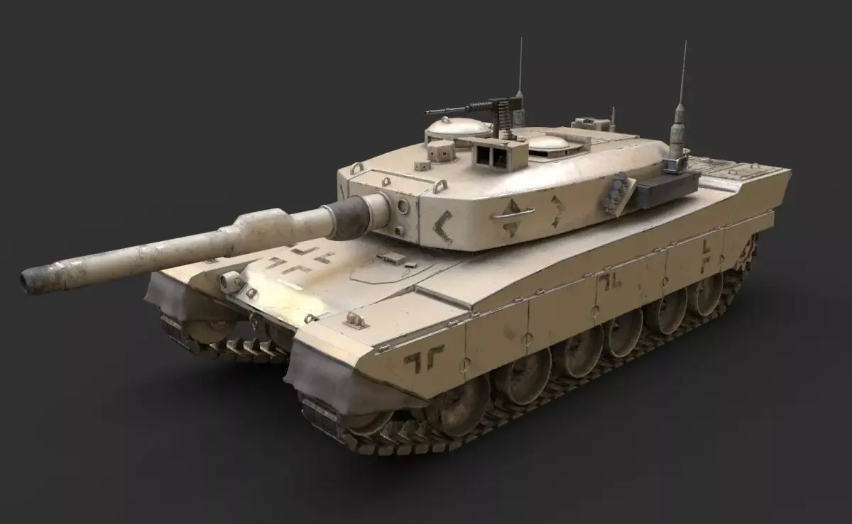 Type 90 Japanese Military tank Low-poly 3D model