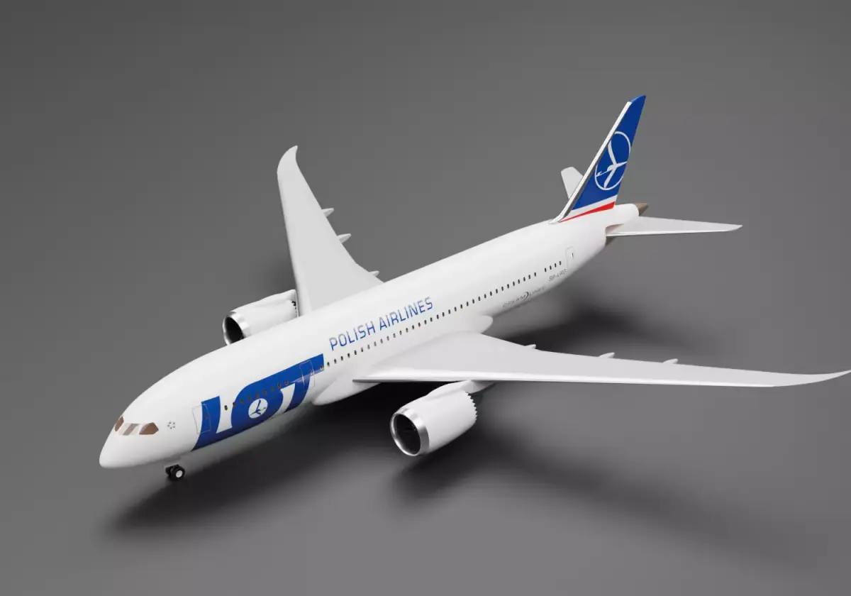 Boeing 787-8 LOT 3D model