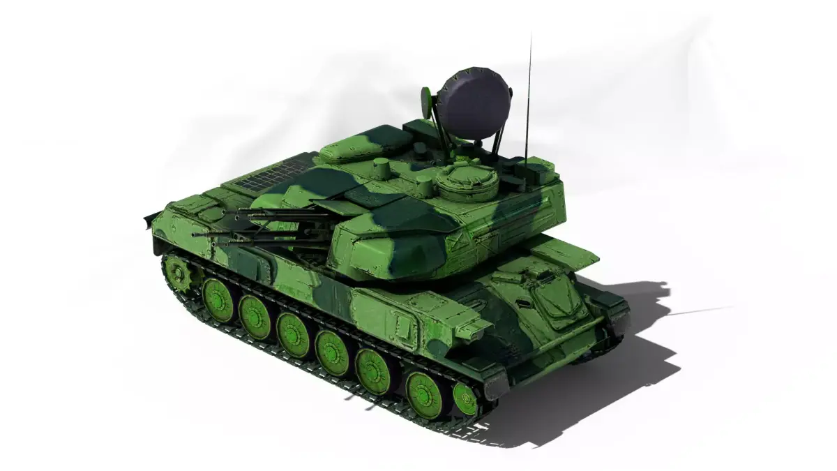 ZSU 23-4 Shilka Low-poly 3D model