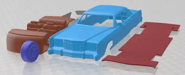 Lincoln Continental Sedan 1975 Printable Car 3D print model