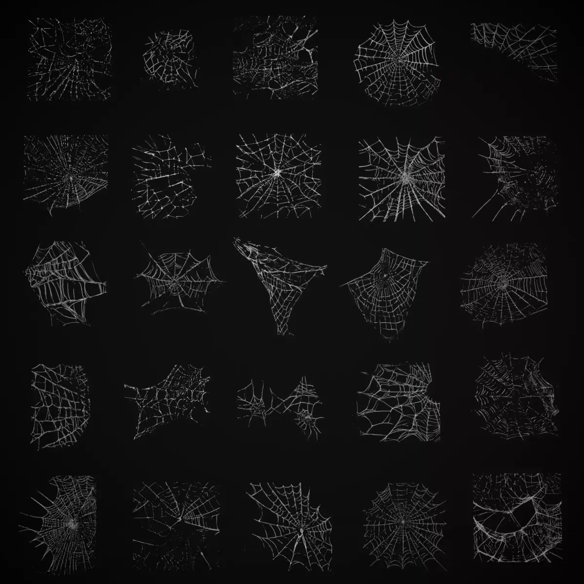 Spider Webs Pack Three Low-poly 3D model