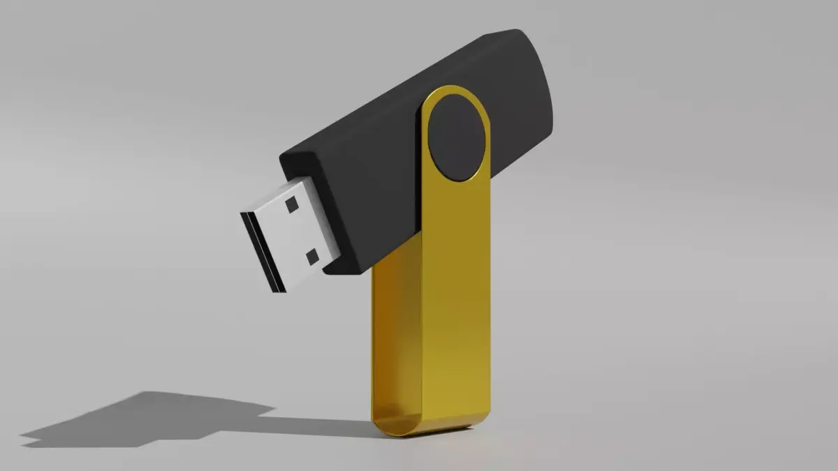 Flash Drive Low-poly 3D model