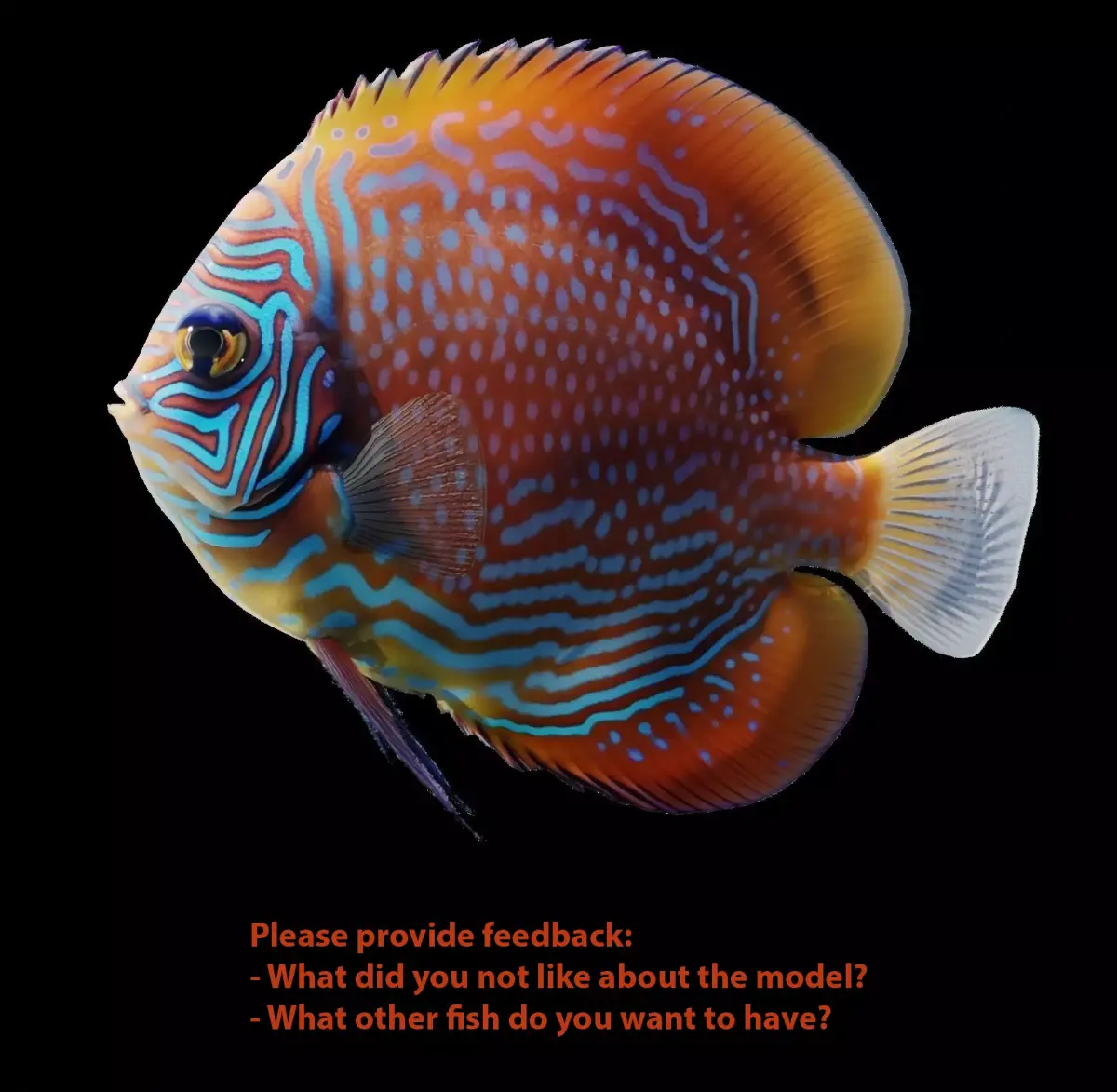 Discus fish Free 3D model