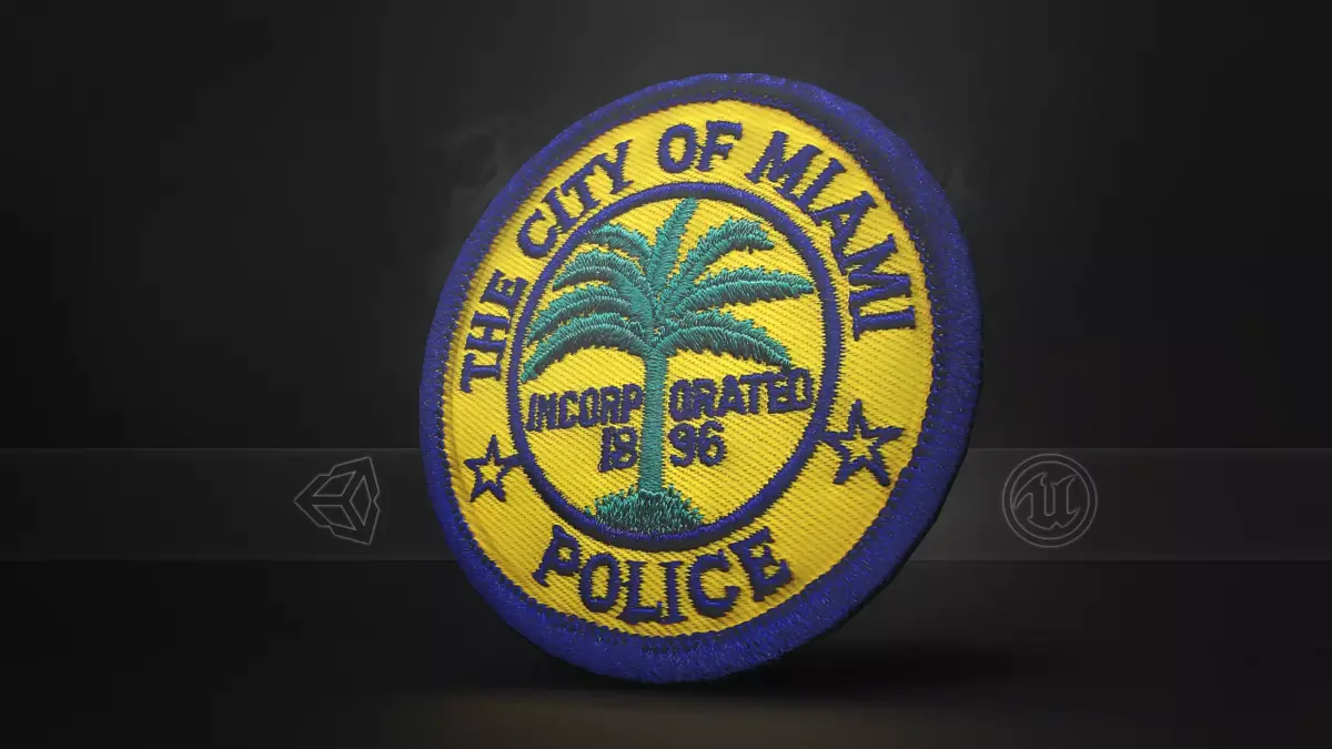 Police Patch-The City Of Mimi Low-poly 3D model