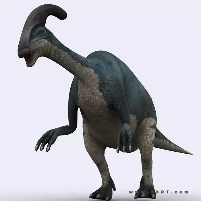 3DRT - Dinosaurs - Parasaurolophus Low-poly 3D model