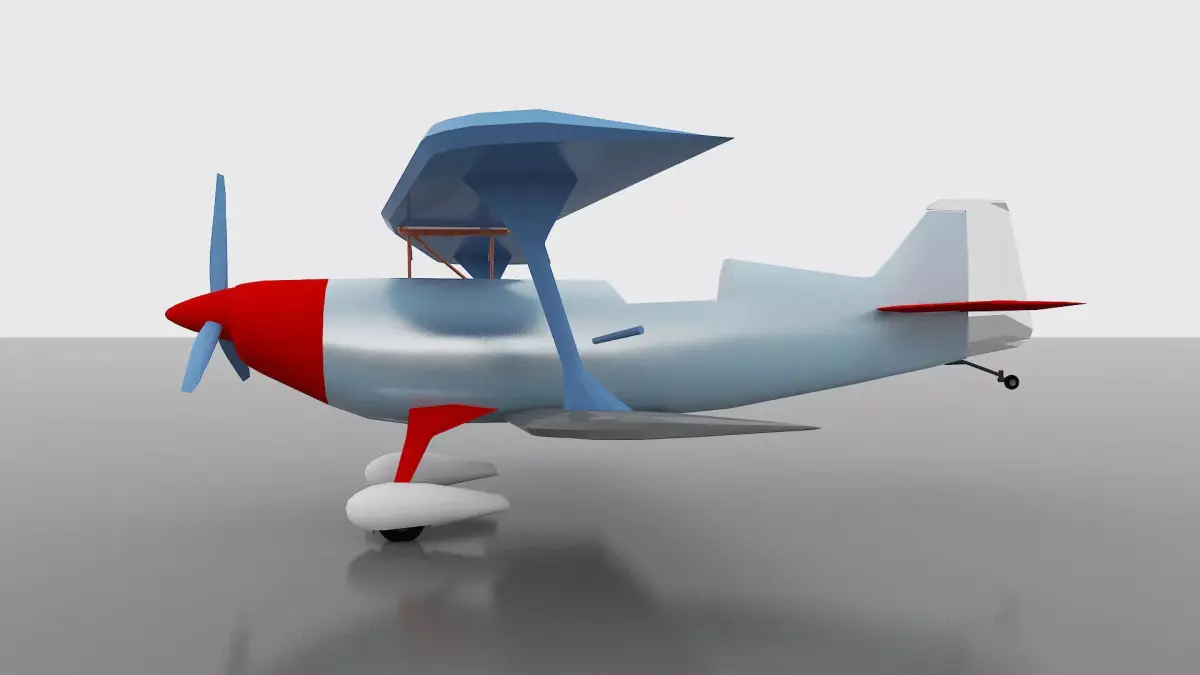 Airplane 3d Model biplane Free 3D model