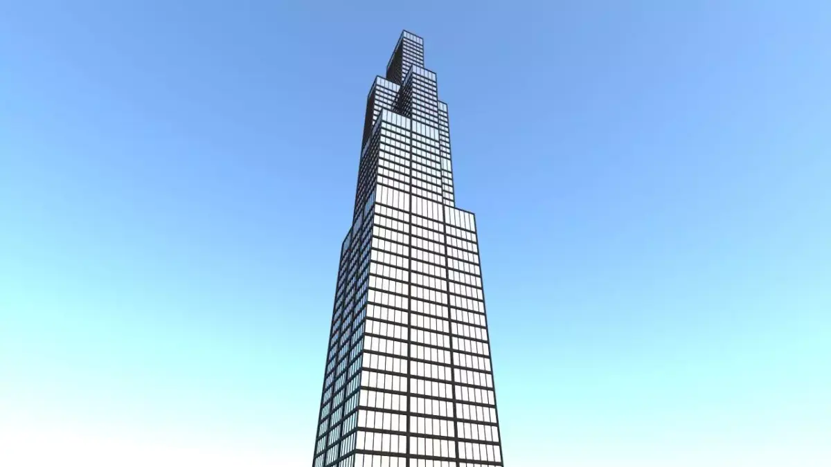 Architecture Building for Background Free 3D model