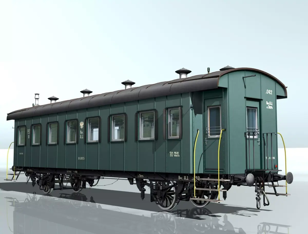 2-axles wagon 3D model