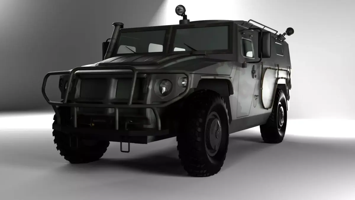 GAZ 2975 Tiger Low-poly 3D model