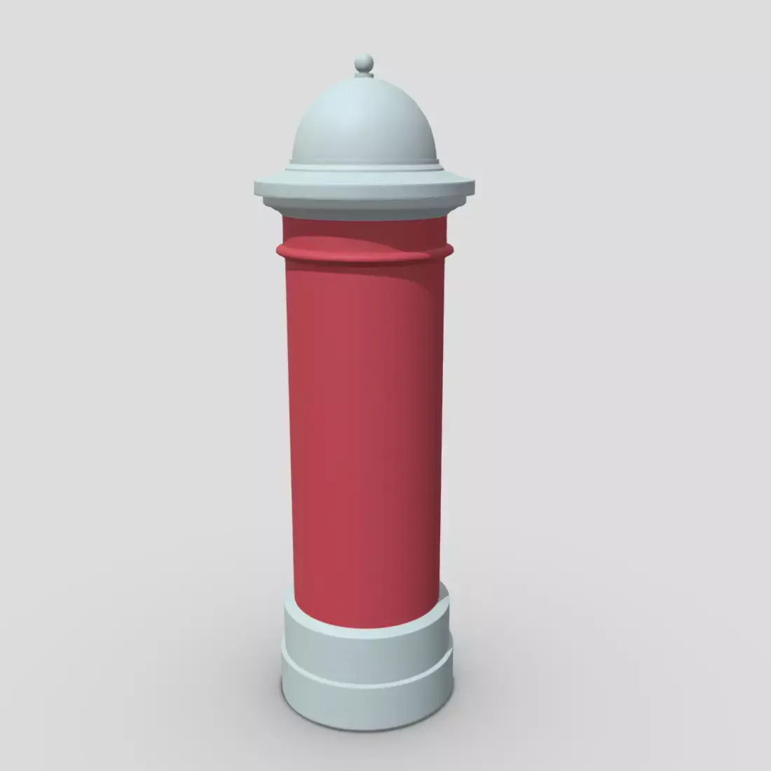 Advertising Column Low-poly 3D model