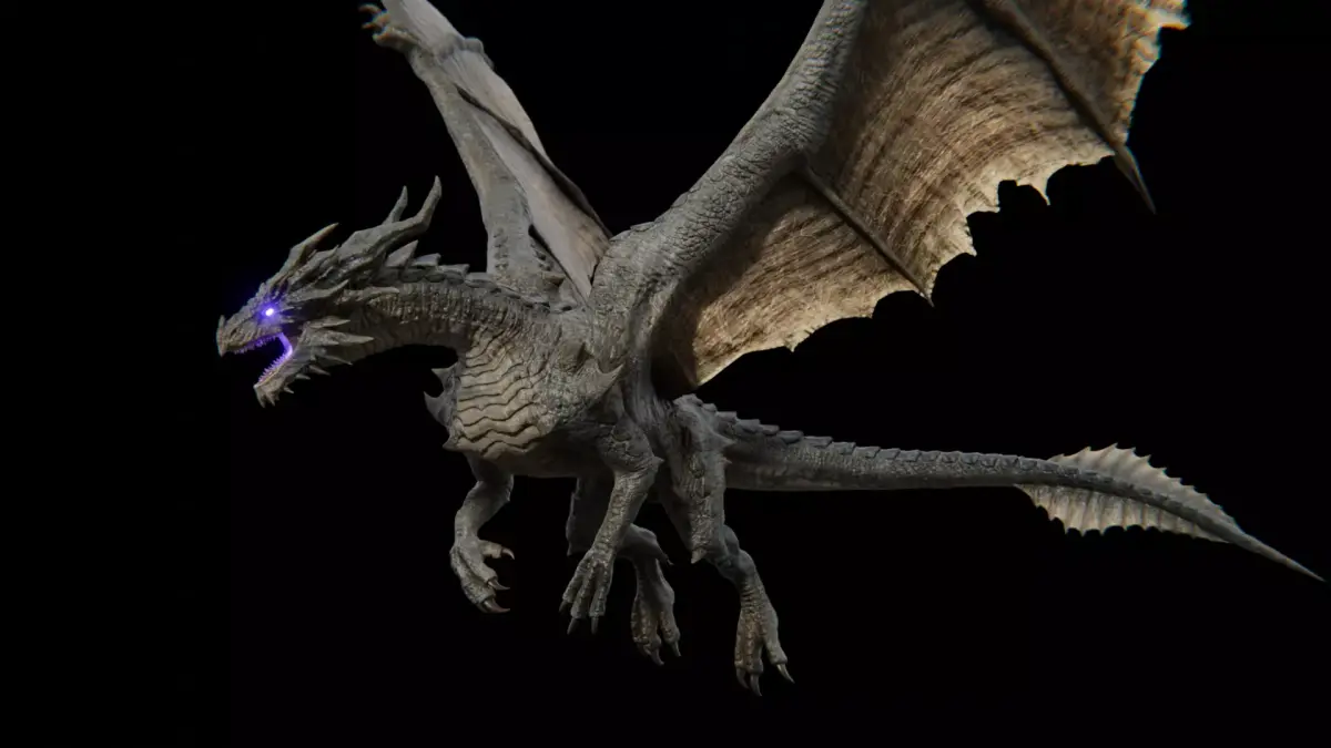 Ancient Dragon  Low-poly 3D model