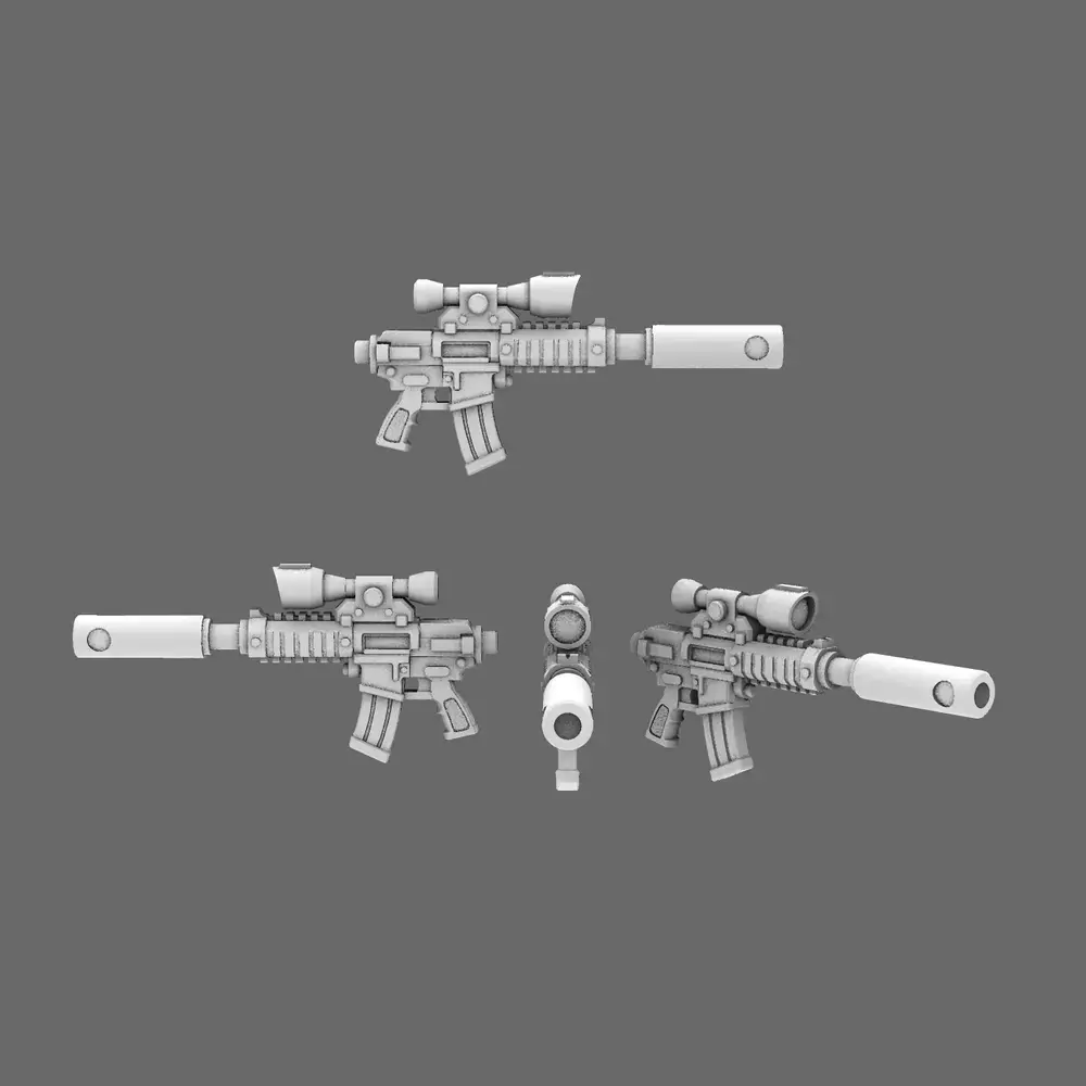 Space Knights AR Style Huntsman Rifle NOHAND 3D print model
