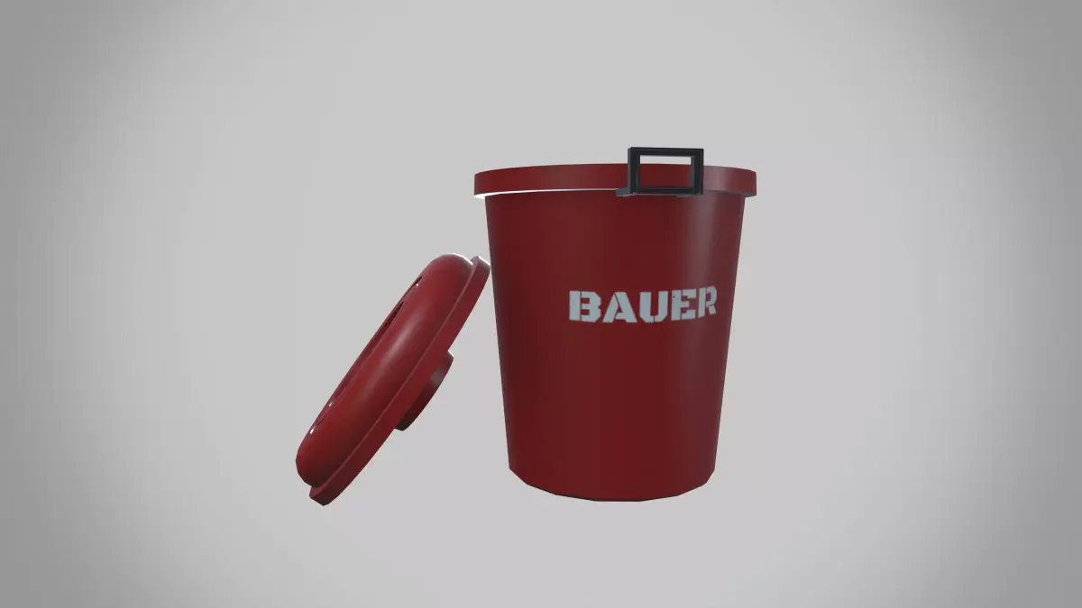 Bucket Low-poly 3D model purchase