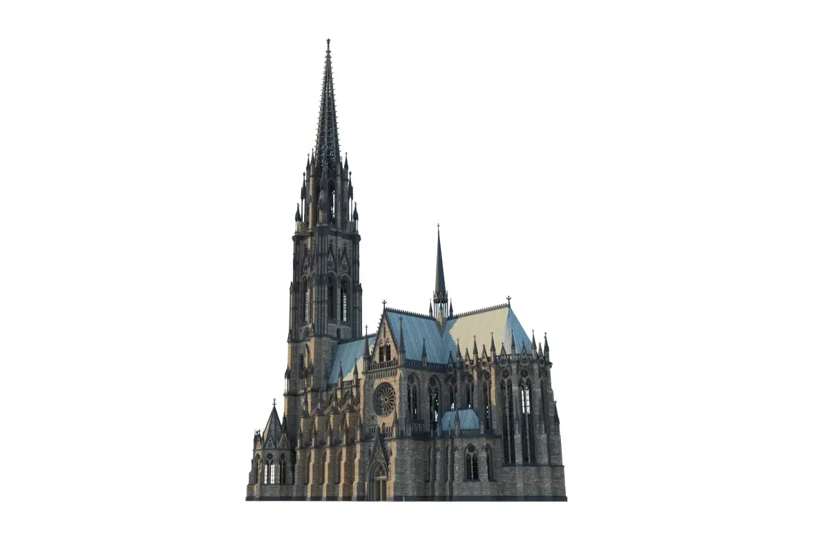 St Nicholas Cathedral Reconstruction Low-poly 3D model