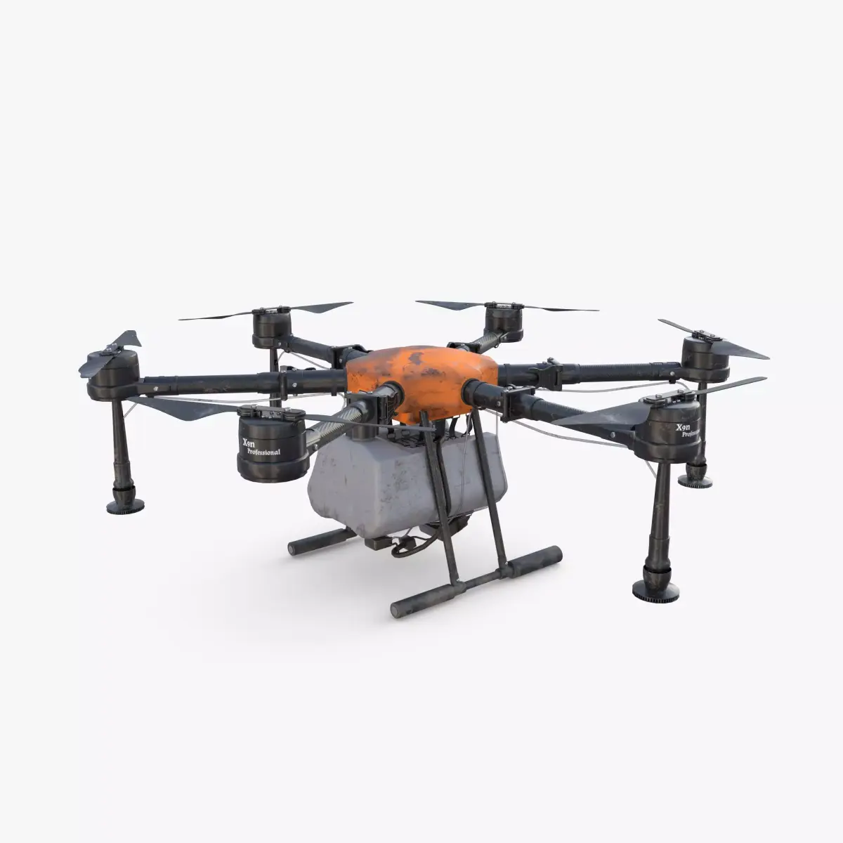 Agricultural drone V2 Low-poly 3D model