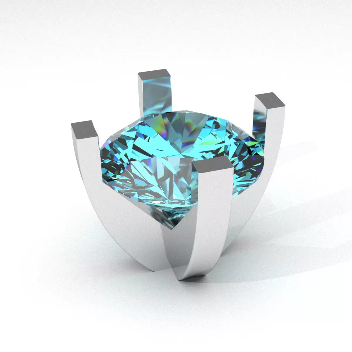 A package of solitaire ring heads engagement 4 prong printable 3D print model