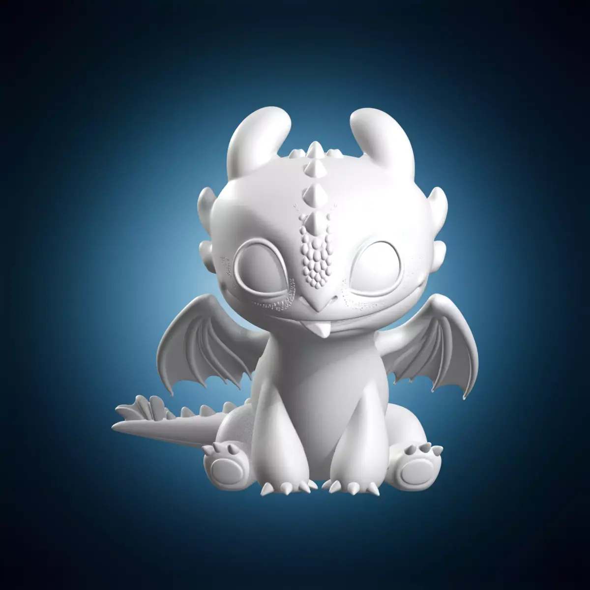 Light Fury Dragon 3D print model buy