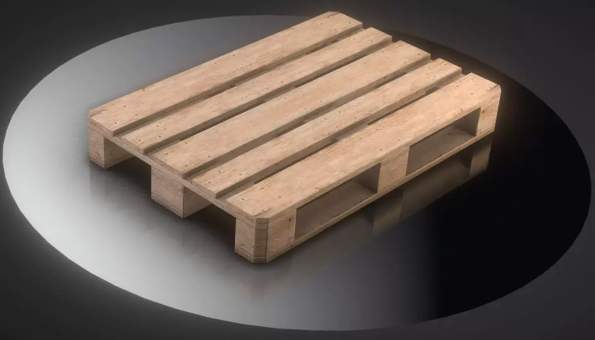 EUR Wood Pallet - Low-Poly Version  Low-poly 3D model