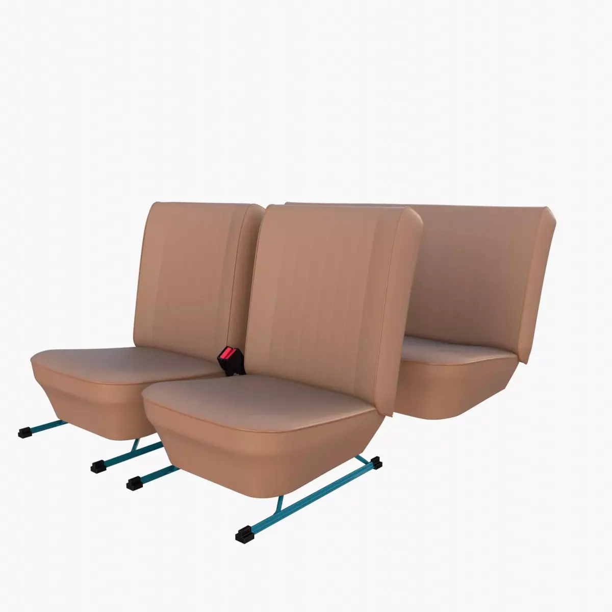 Generic Brown Leather Seats v2 3D model