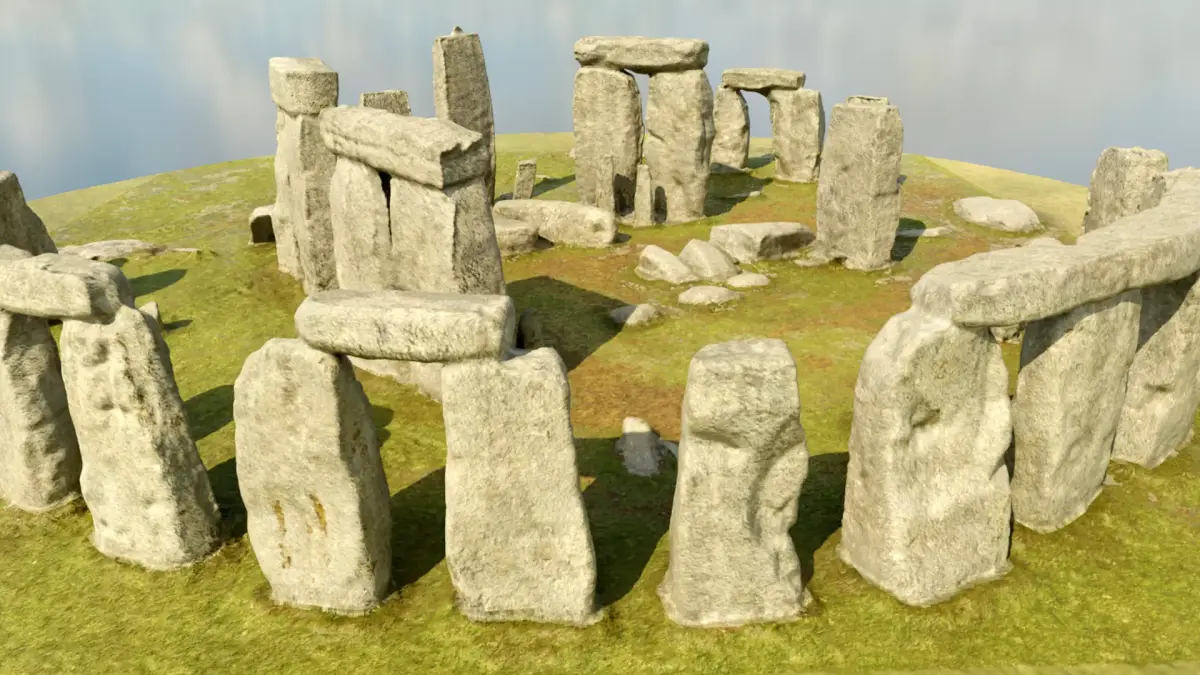 Low Poly PBR Stonehenge Low-poly 3D model
