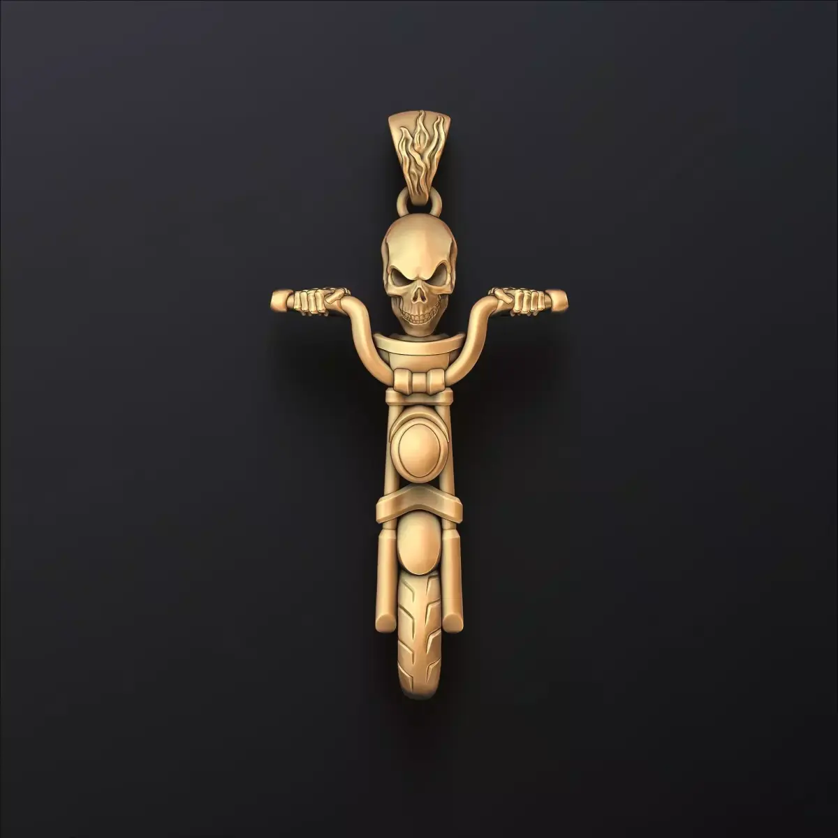 Skull Biker Pendant 3D print model