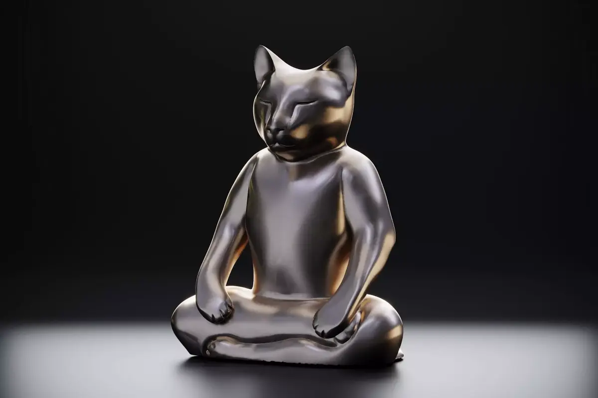 Yoga cat 3D print model