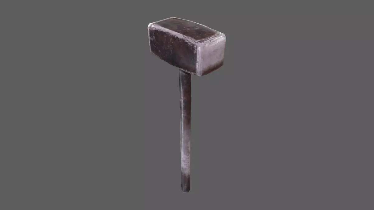 Soviet Old Hammer Low-poly 3D model
