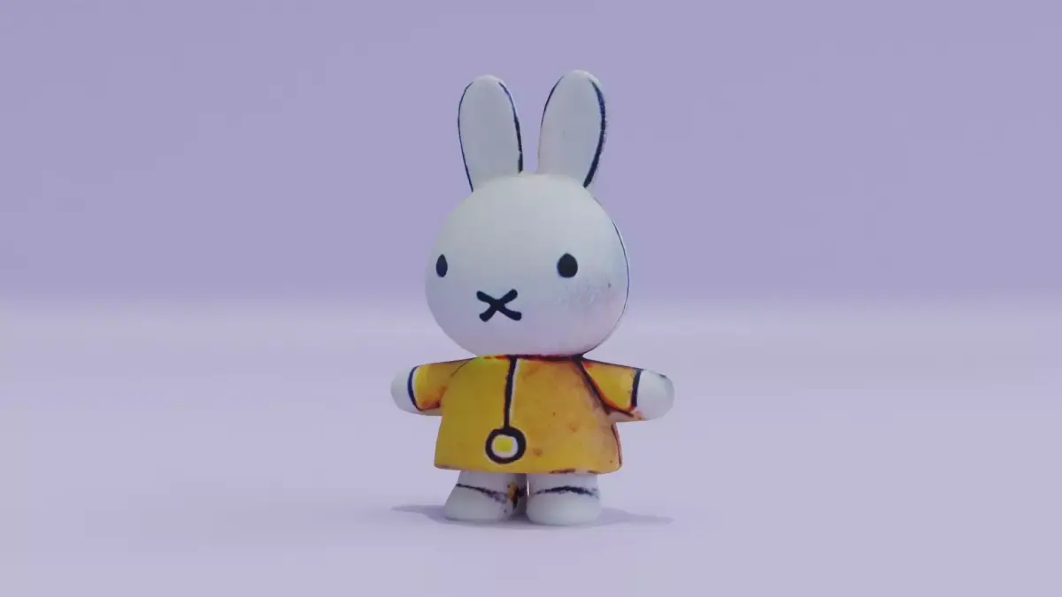 Miffy nijntje Rabbit Toy Doll Low-poly 3D model