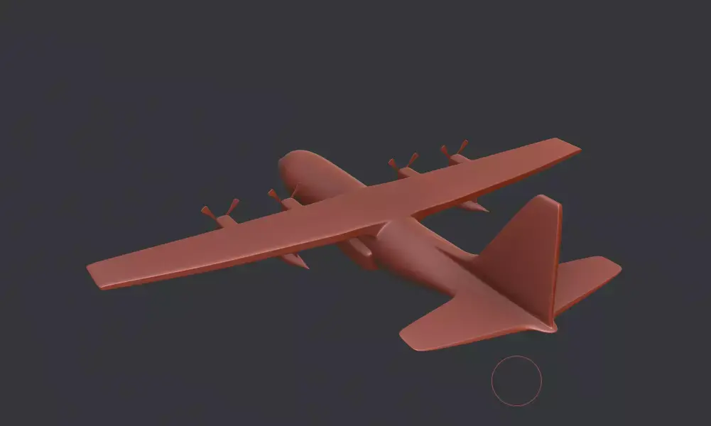 Lockheed C-130 Hercules US Military Transport Aircraft Low-poly 3D model