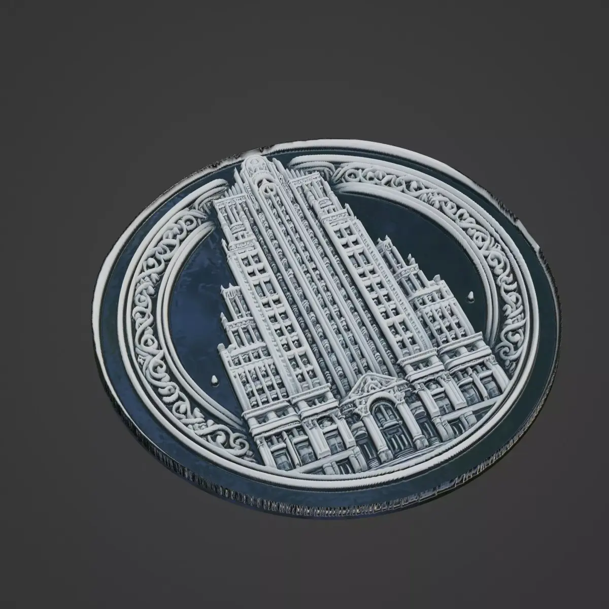 Building House Pendant Medallion 3D print model 20