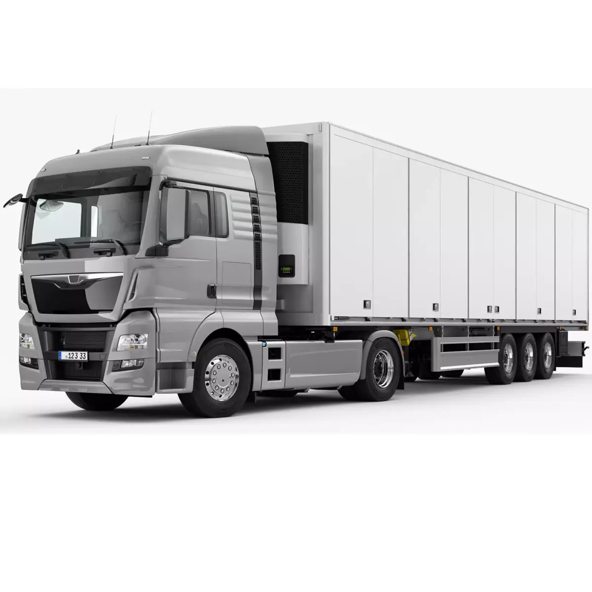 Truck 4X2 with semi trailer 3D model