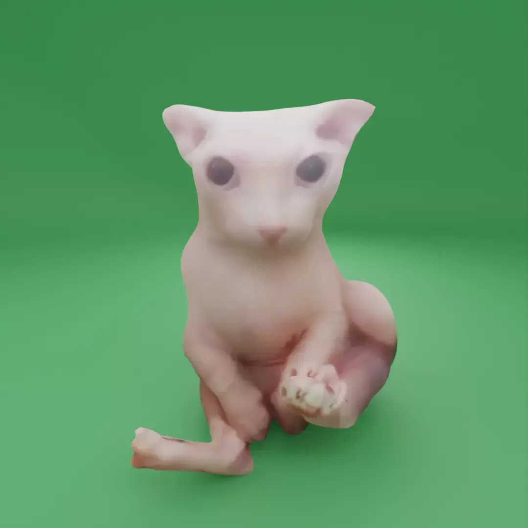 BINGUS 3D Model cat Free low-poly 3D model