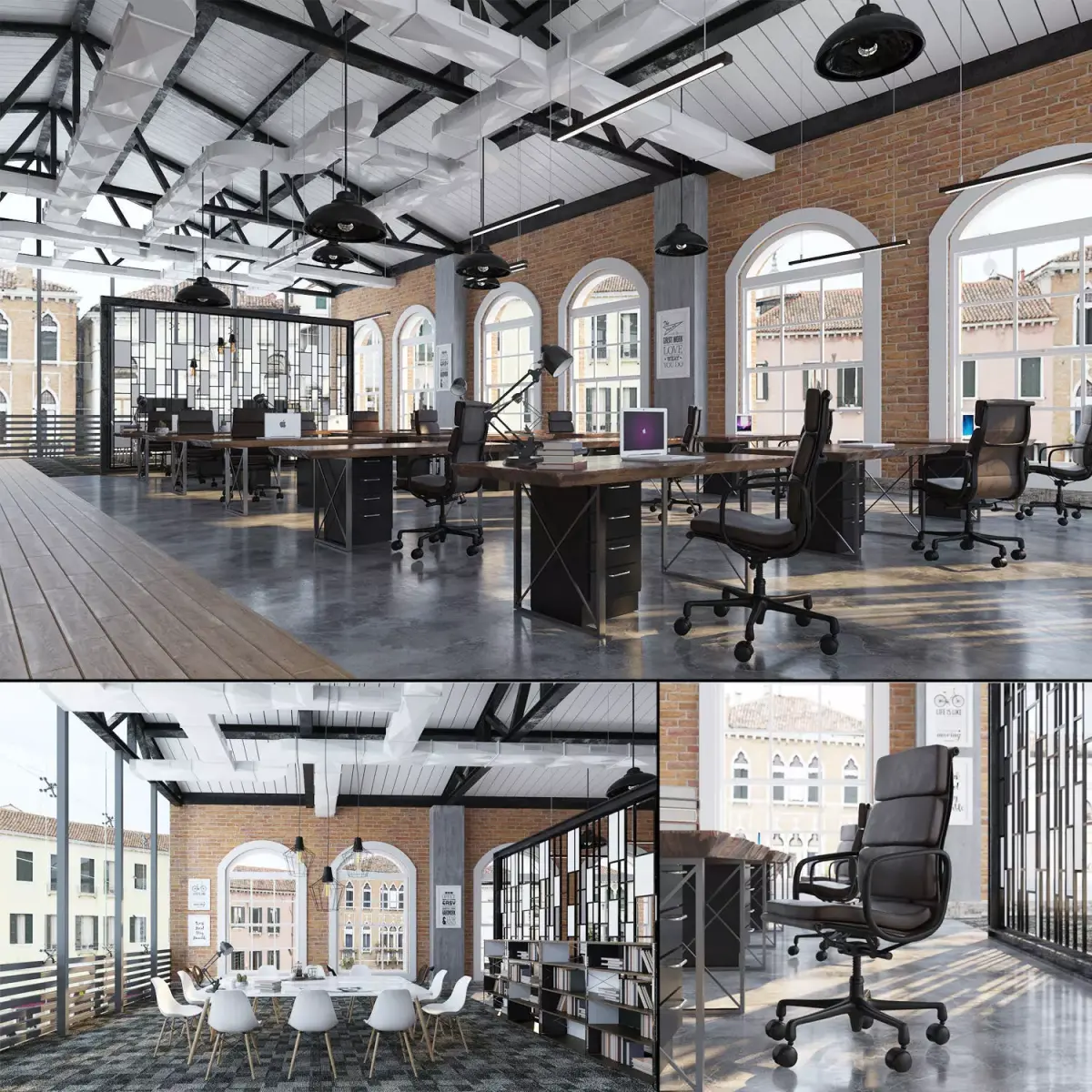 Industrial Open Office 3D model