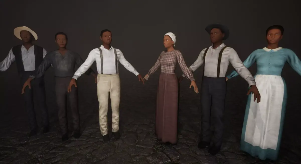 Low Poly Historic African Americans Low-poly 3D model