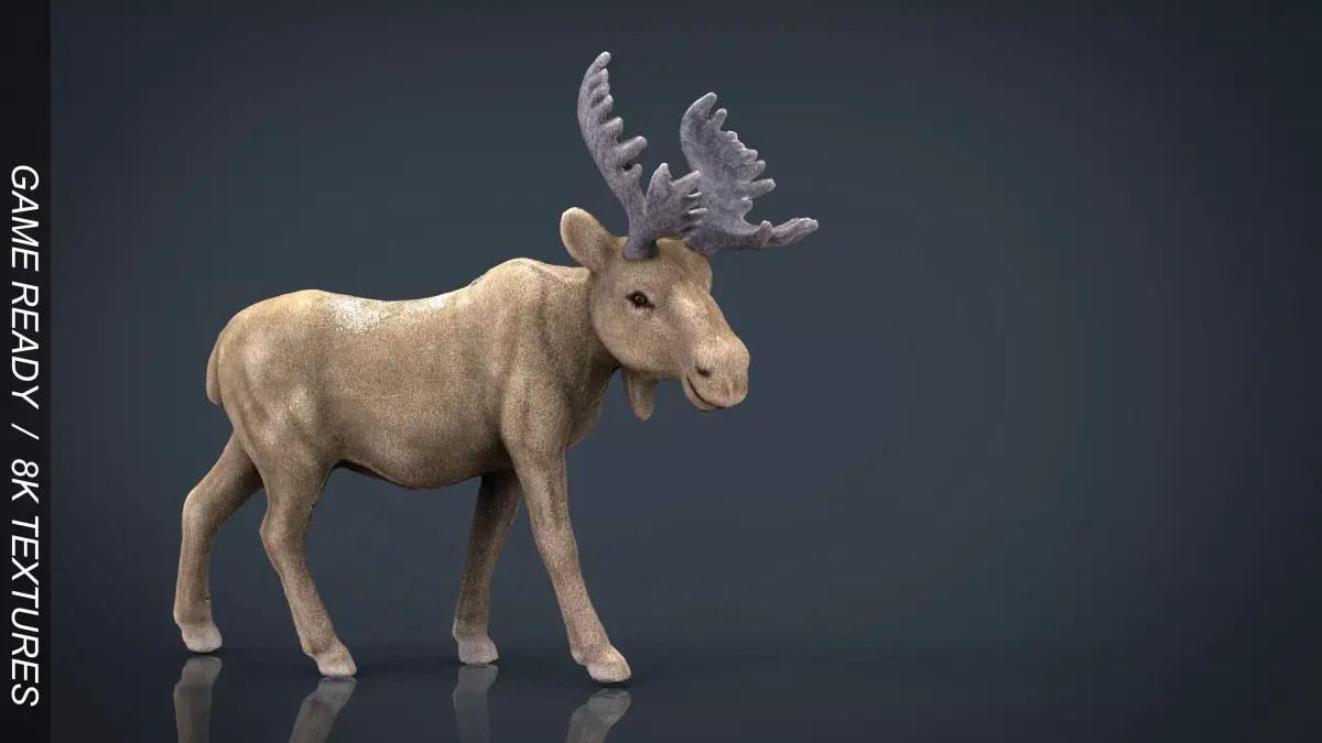 CHRISTMAS ELK Low-poly 3D model