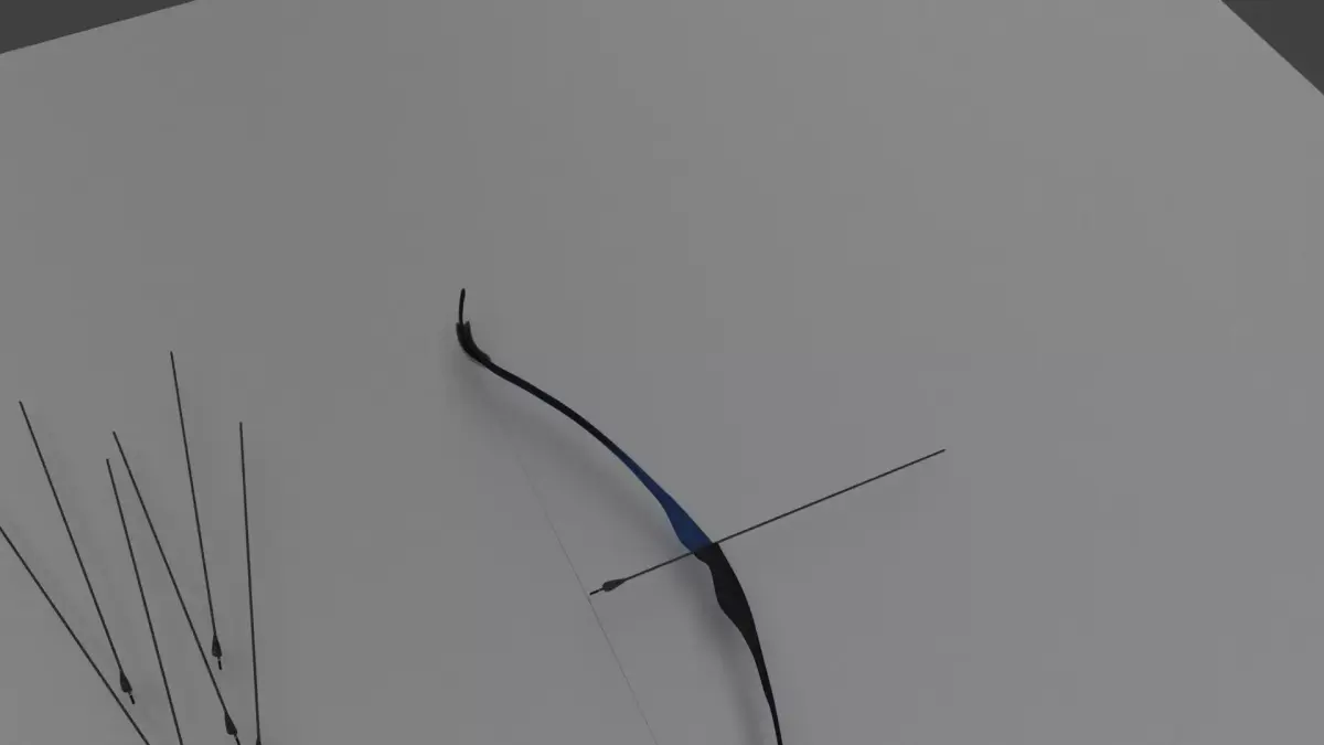 One-Piece Recurve Bow 3D model
