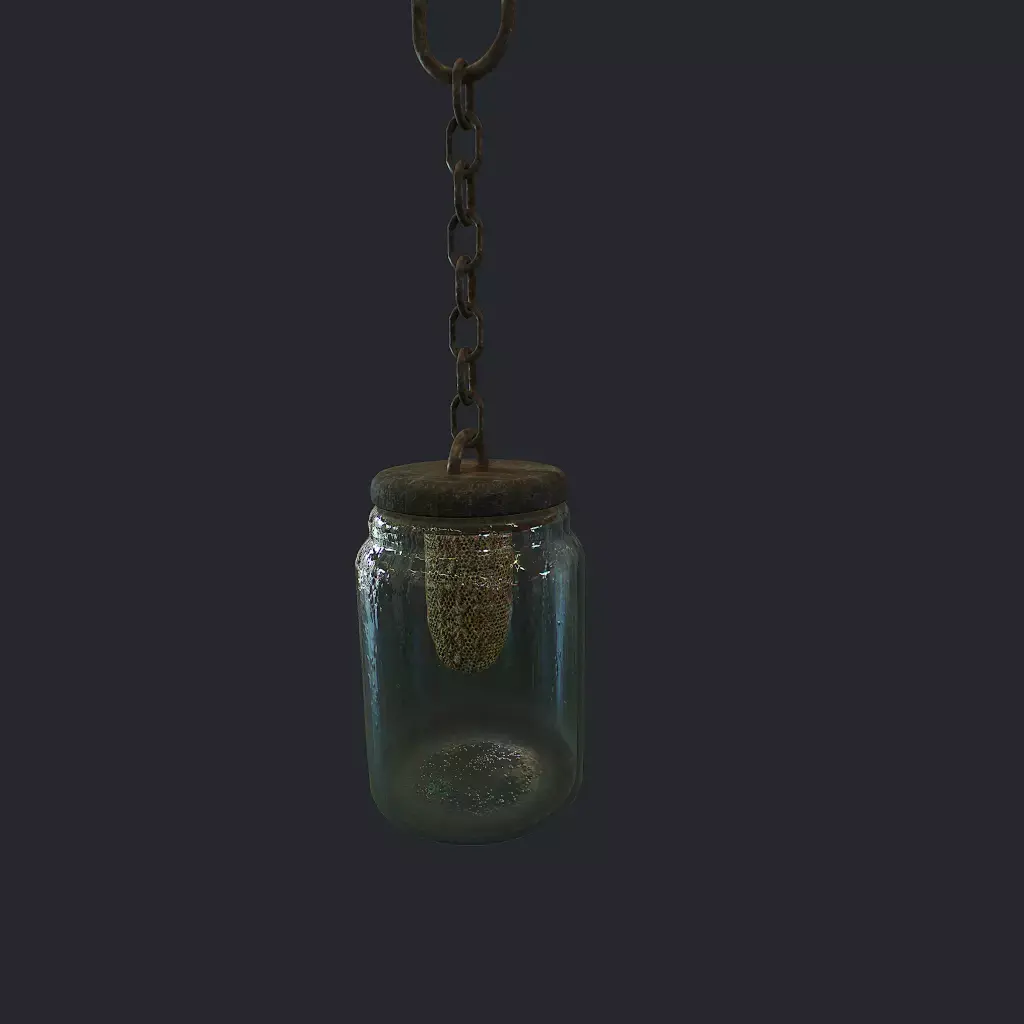Bees Jar Low-poly 3D model