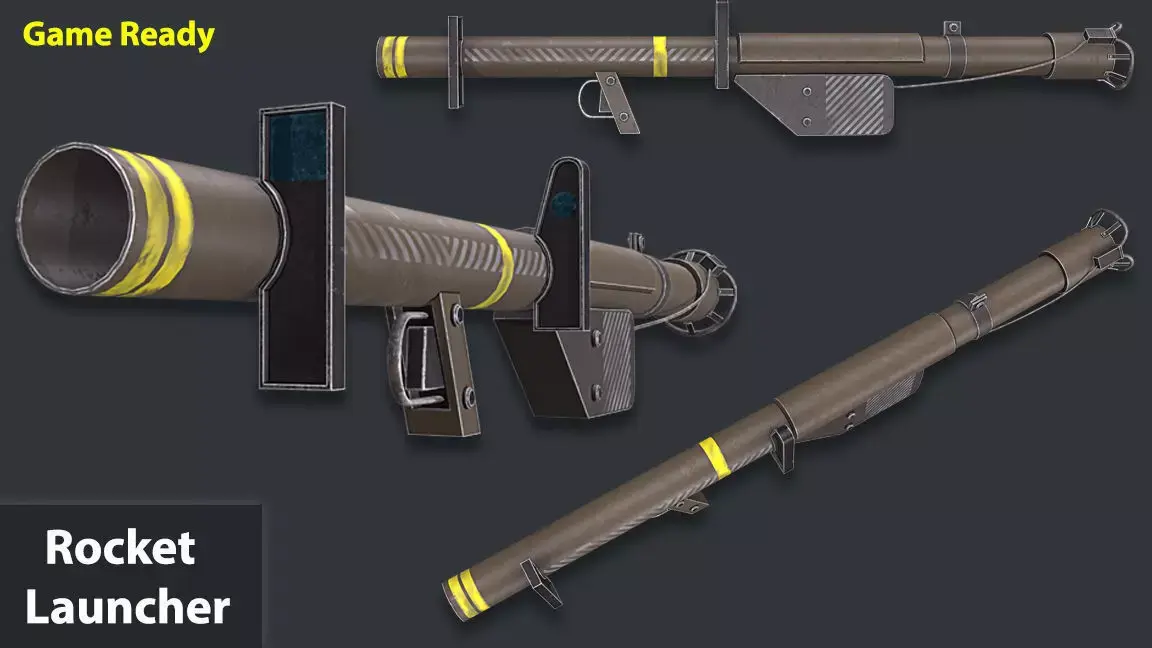 Rocket Launcher Game Ready 8 Low-poly 3D model