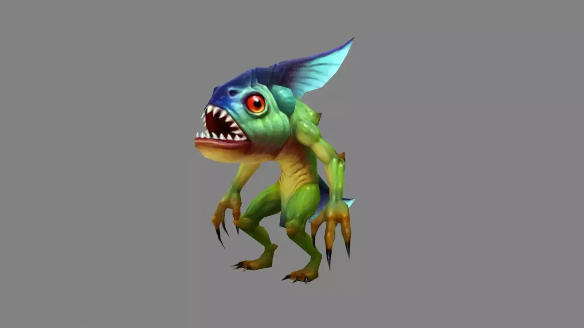 Merman Monster  - Fish Demon Low-poly 3D model