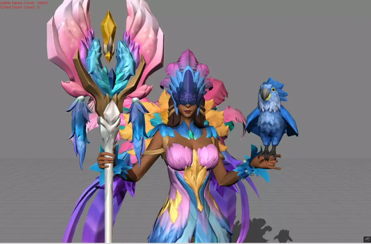 Pharsa Samba Muse Low-poly 3D model