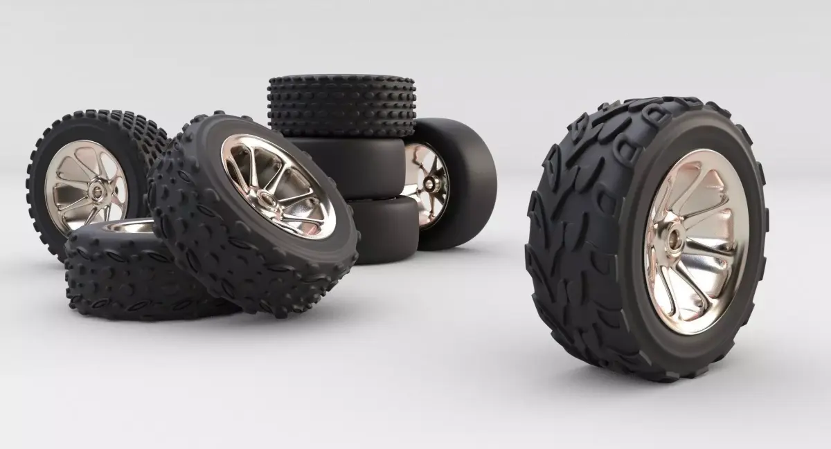 Wheels for RC Car Free 3D model