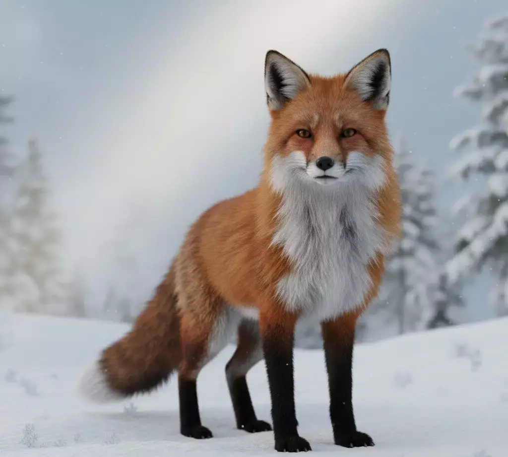 A Red Fox 3D model
