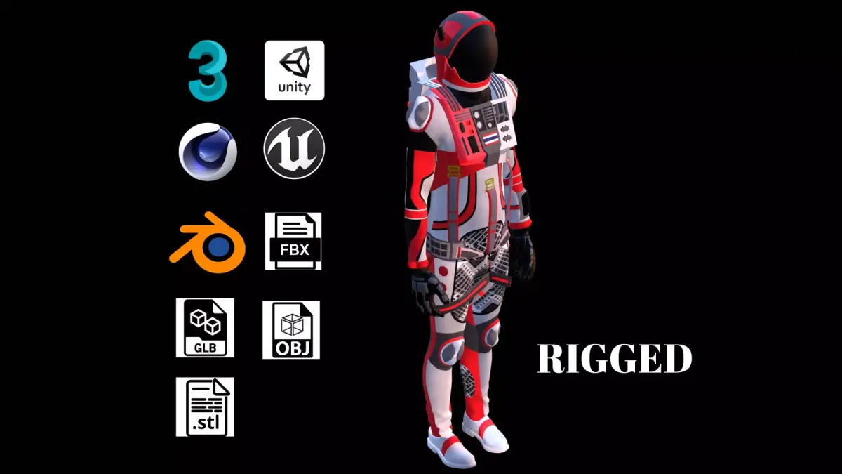 Astronaut Spacesuit Thailand 3D model