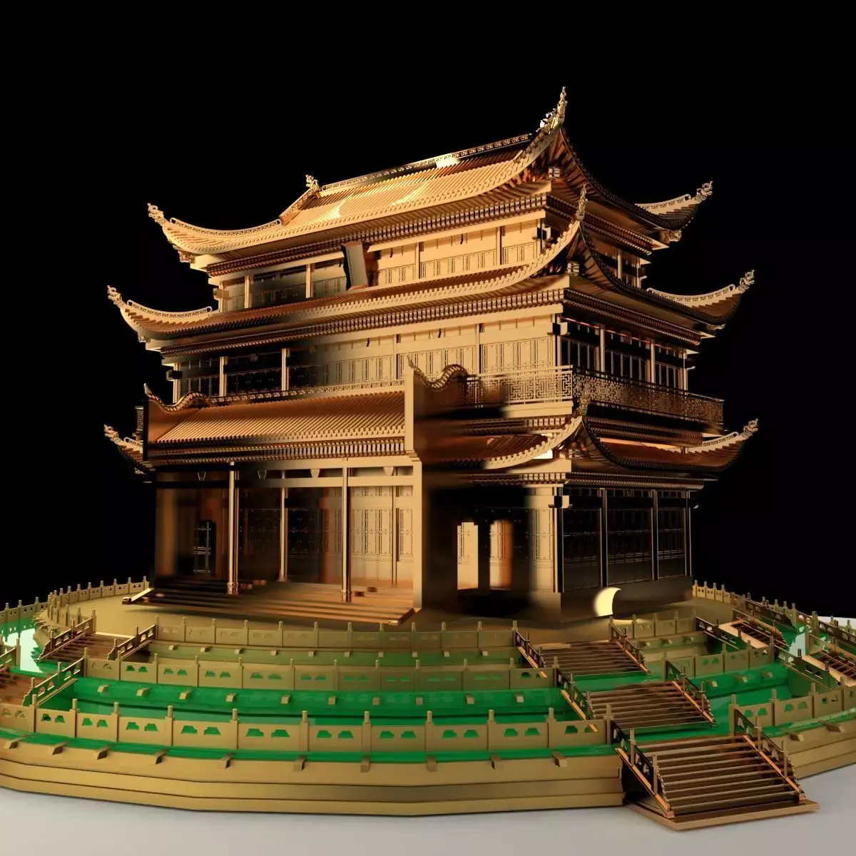 Chinese ancient  house   3D model order