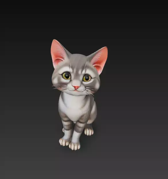 Cat Realistic 3D Model - Low Poly Realistic Low-poly 3D model purchase
