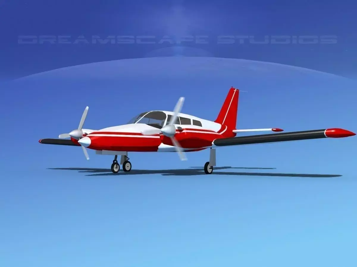 Piper PA-34 Seneca V02 3D model