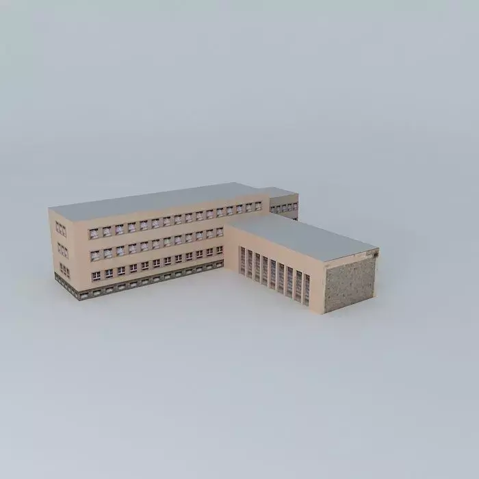 Military administration of Sisak Low-poly 3D model